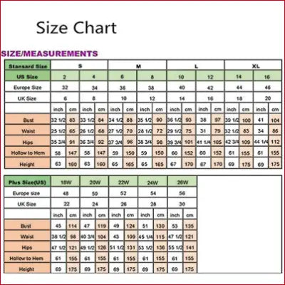 Clothing size chart for A-Line Spaghetti Strap Tulle Wedding Dress and Bridal Gowns
