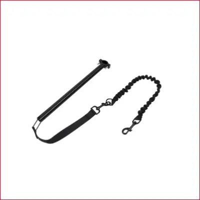 Bicycle Dog Walking Leash Leash Loadable Stretchy Metal Elastic Cushioned Leash for Towing Dogs - Black