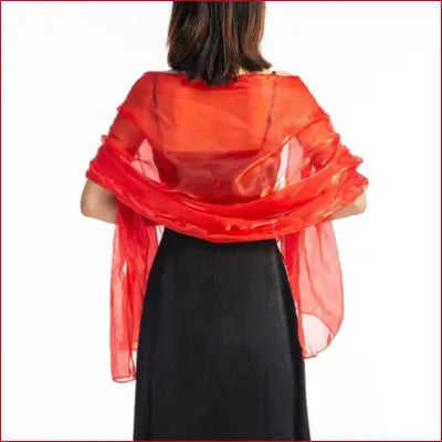 Red sheer shawl for elegant women shawls wraps, perfect for weddings and parties