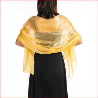 Elegant women shawls featuring a woman in a yellow wrap for bridal or evening dresses