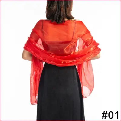 Red sheer shawl for elegant women shawls wraps perfect for weddings and evening dresses