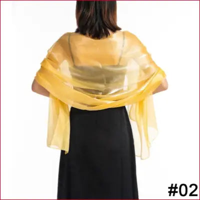 Yellow sheer shawl for elegant women shawls wraps and wedding evening dresses