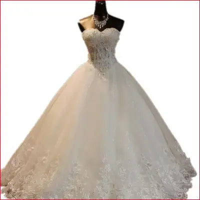 High Quality See Through Sexy Strapless Lace Up Wedding Dresses 2024 Ball Gowns Vestidos De Novia Plus Size Customized