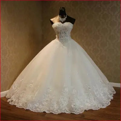 High Quality See Through Sexy Strapless Lace Up Wedding Dresses 2024 Ball Gowns Vestidos De Novia Plus Size Customized