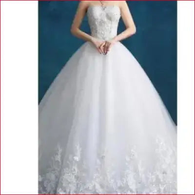 High Quality See Through Sexy Strapless Lace Up Wedding Dresses 2024 Ball Gowns Vestidos De Novia Plus Size Customized - strapless pure