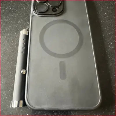 IPhone 15 Black Case with Laser Pointer and Crotch Zipper for MagSafe Smartphone