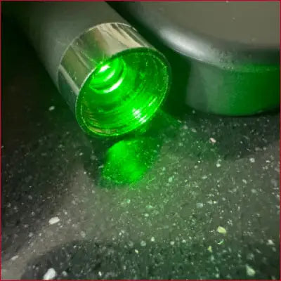 Green laser pointer in iPhone 15 Black Case with Crotch Zipper, stylish accessories