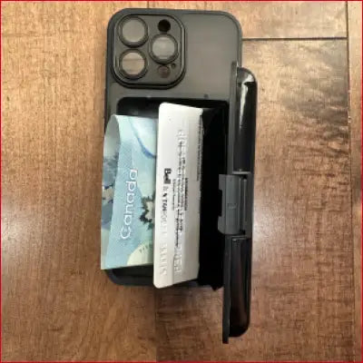 Black Phone Case with Wallet Compartment for iPhone 16 Pro Max Card Holder