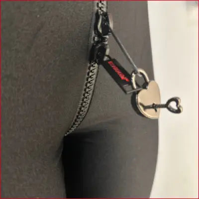 Spandex Crotch Zipper Leggings Capris Padlock - Leggings
