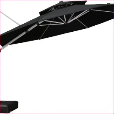 Black 12 Feet Deluxe Patio Umbrella Offset Hanging Umbrella for outdoor use