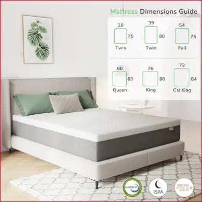 Comfortable 12-Inch Twin Extra Long Memory Foam Mattress with dimensions guide