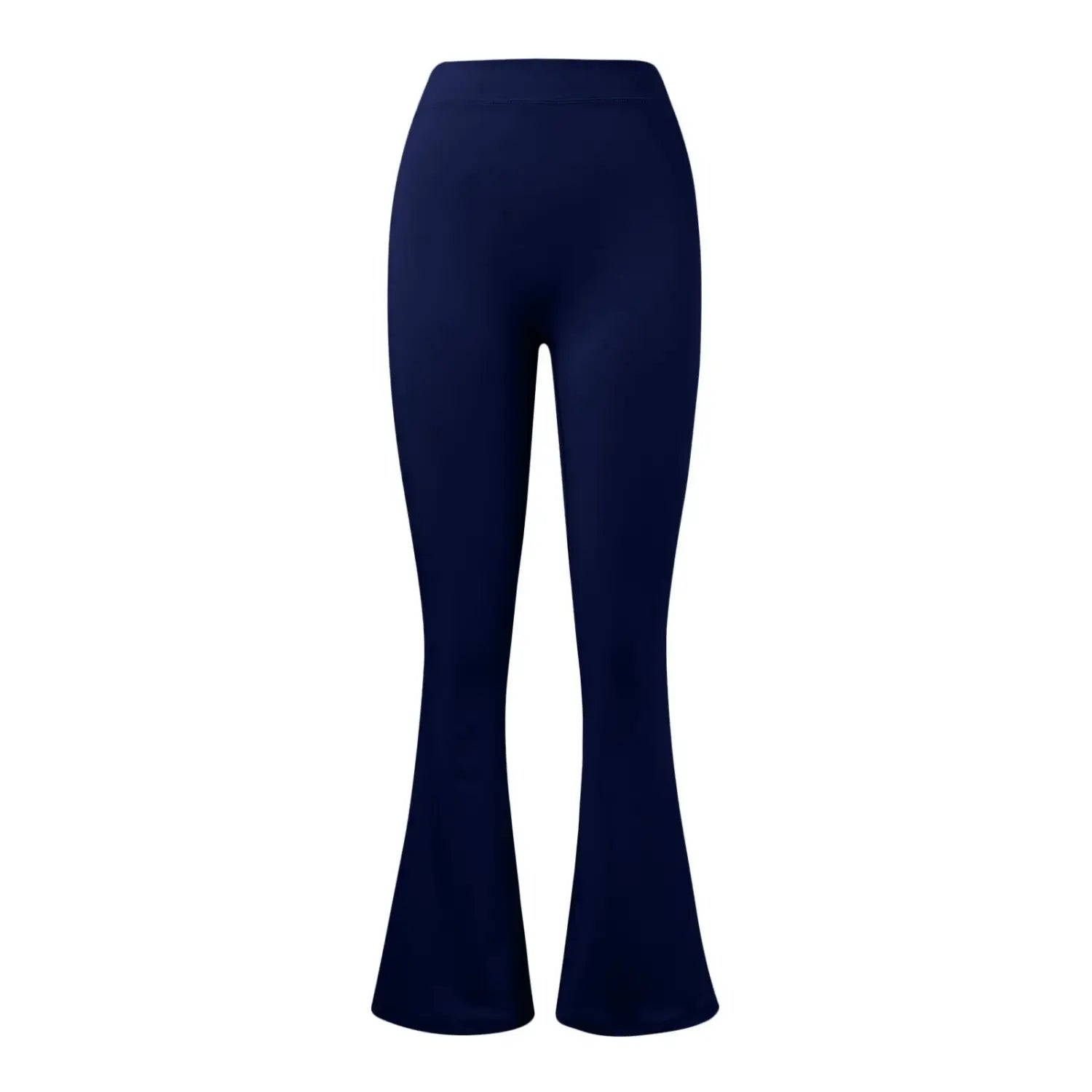 Navy blue micro horn leggings for women with V-back, high waist, size suitable, gym and casual wear