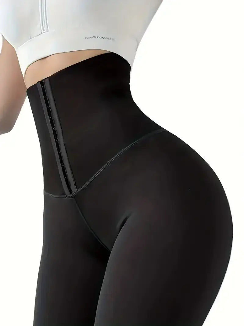 Black high waisted leggings for women, high waist skinny fitness, tummy control