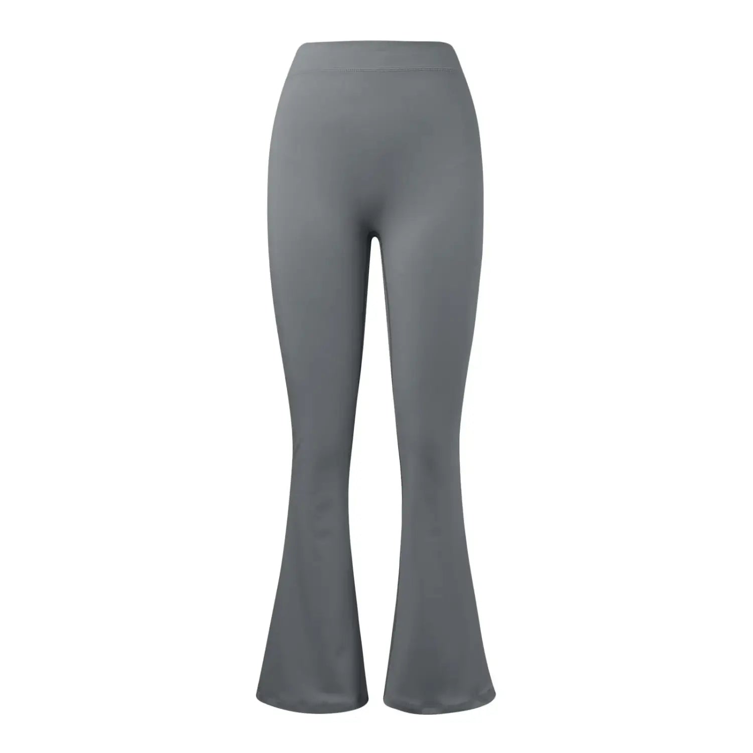 Gray flared leggings in size suitable Micro Horn Leggings Womens V-back high waist sporty pants