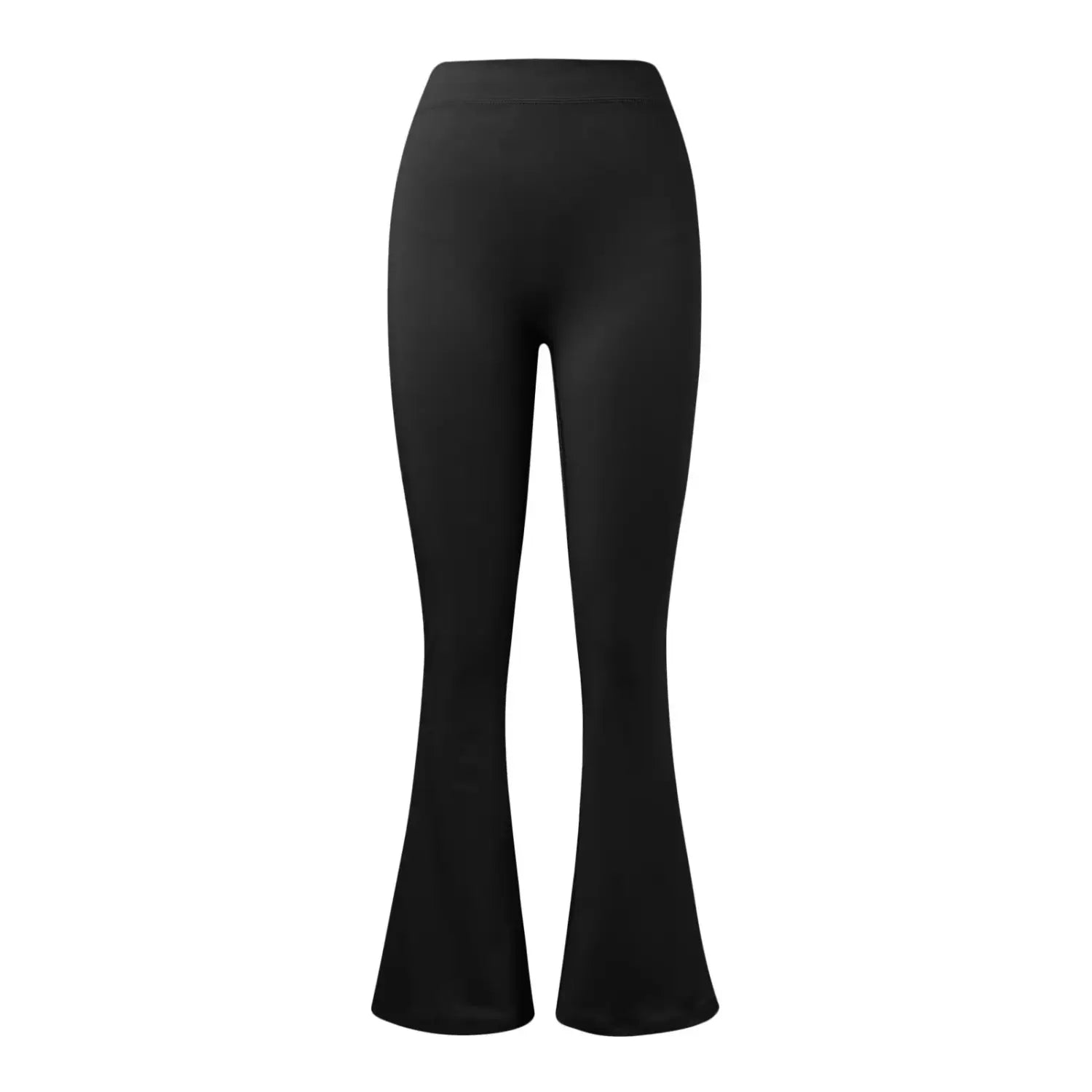Black flared leggings from Fashion Micro Horn suitable for all sizes, high waist, gym and casual wear