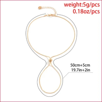 Delicate gold chain necklace with infinity pendant for heels foot jewelry