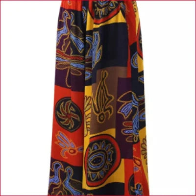 Colorful patterned necktie with abstract designs for Wide Leg Boho Gypsy Women’s Pants