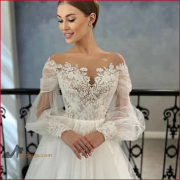 Boho Wedding Dress Long Sleeves Bridal Gown