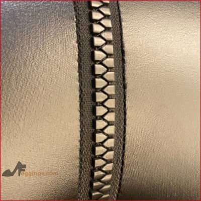 Crotch Zipper Triangle Teeth Leather Leggings