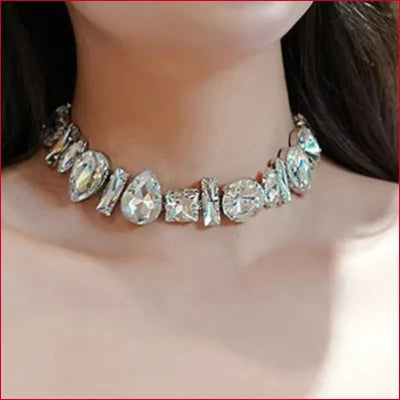 Crystal Choker Chain Jewelry Bridal