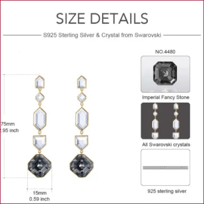 Dangle Earrings Swarovski Crystal Bridal Jewelry