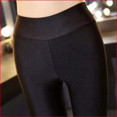 Sparkly Shiny Black Spandex Disco Leggings for a stunning look and stylish comfort