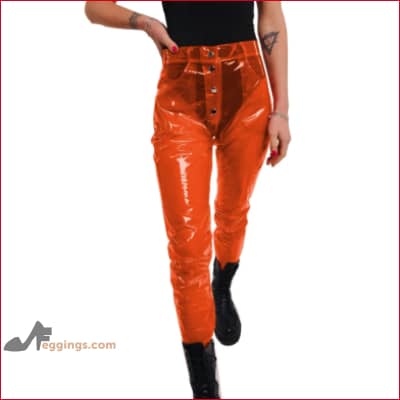Disco Pants Clear See Through Women Studio 54 Y2K - S / Orange
