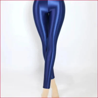 Shiny glossy Disco Quality leggings showcased on stylish legs in various sizes