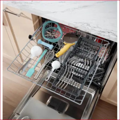 Dishwasher utensil rack in Dry Boost 24 Inch Built-In Dishwasher with Third Rack