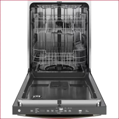 Open stainless steel Dry Boost Dishwasher with third rack and quiet 47-decibel operation