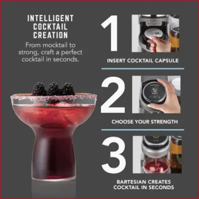 Instructions for the Duet Cocktail Machine with Glass Spirit Bottles for easy mixing