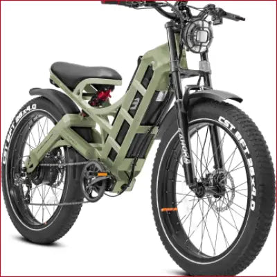 Olive green Eahora Romeo Pro electric fat tire bike with peak 1600W, full suspension