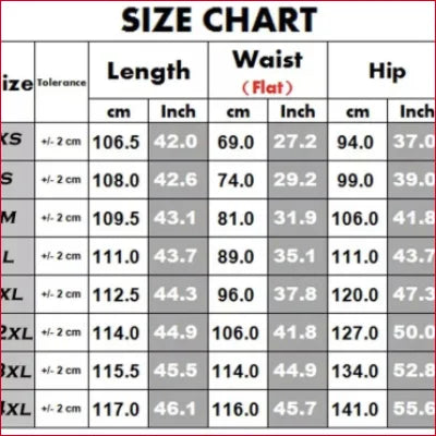 Size chart for Flared Flowers Bell Bottom Women’s Jeans with measurements for sizing