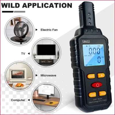 Handheld EMF detector tester for detecting electric magnetic field safety at home or work