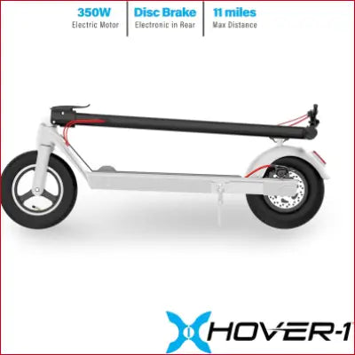 White Engine Electric Scooter with 5hr charge, 11 mile range, and high grip tires