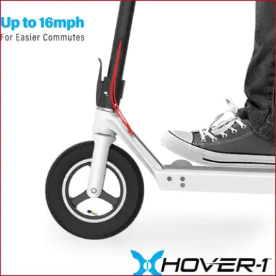 White Engine Electric Scooter with black accents, 5hr charge, 11 mile range, safe for all