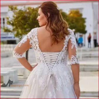 Half Sleeves Wedding Dress Lace Bridal Gown