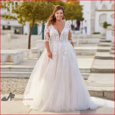 Half Sleeves Wedding Dress Lace Bridal Gown