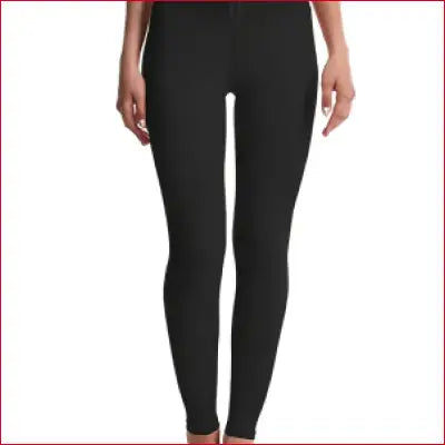 Black high waist skinny fitness leggings with tummy control and butt lifting features