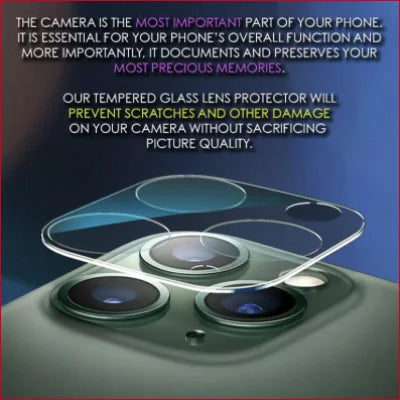 Close-up of iPhone Lens Protector enhancing smartphone’s triple-lens camera and flash