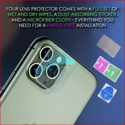 Smartphone showcasing iPhone Lens Protector for enhanced lens and flash protection