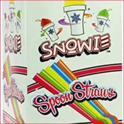 Box of Snowie spoon straws for the Little Max Snow Cone Machine and Premium Shaved Ice Maker