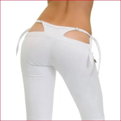 Low Rise Leather Thong Leggings Whale Effect