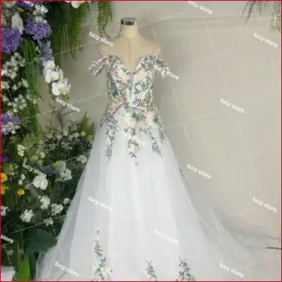 Lucy Customized Plus Size Wedding Dress Women Floral Fabric Luxurious Women’s Evening Dresses vestidos de novia wedding dress