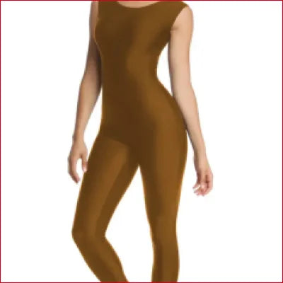 Brown Lycra Supplex jumpsuit catsuit for a sleek, stylish look in multiple colors