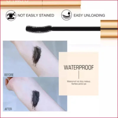 Mascara wand showcasing waterproof quality of Fashionable Black Mascara for stunning eyes