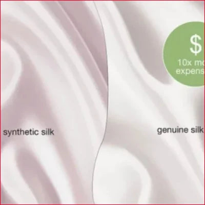 Comparison of synthetic and genuine silk textures in Luxurious Mulberry Silk Underwear