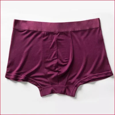 Burgundy men’s boxer briefs in Luxurious Mulberry Silk Underwear Lingerie collection