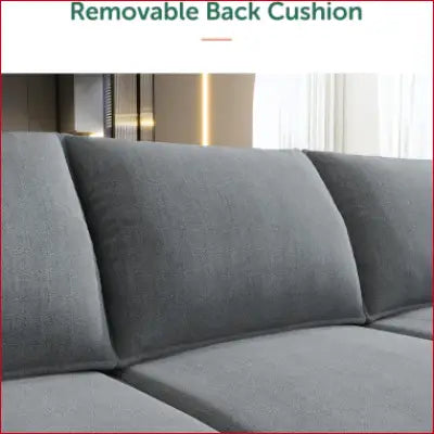 Gray sofa back cushions for Modular Sectional Sofa U Shaped Sectional Couch with Storage