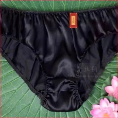 Black Mulberry silk panties with red tag in women’s underwear collection